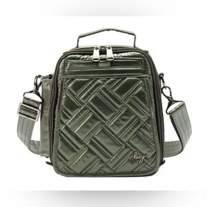 Lug Flapper SE Convertible Crossbody
Bag. Metallic Olive. NWT